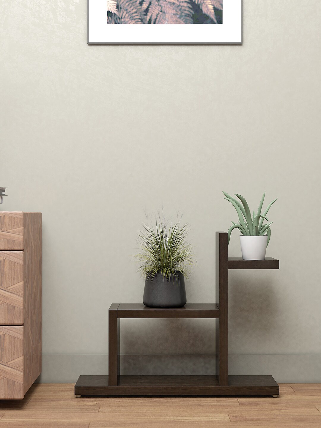 

Random Brown Textured Wooden Planter Stand