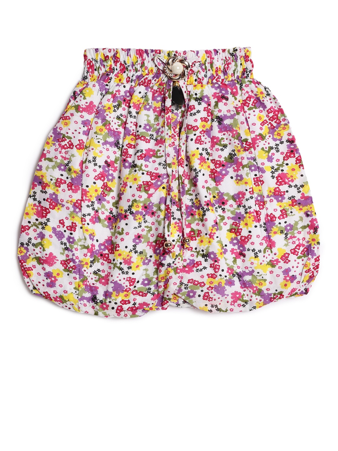 

SWEET ANGEL Girls Multicoloured Floral Print Balloon Skirt, Multi