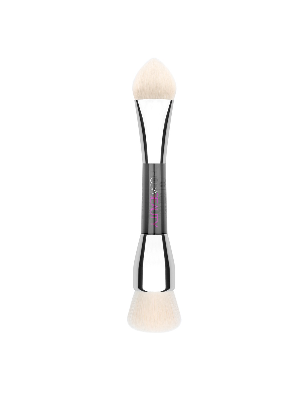 

Huda Beauty Double Ended Foundation Brush - Silver-Toned