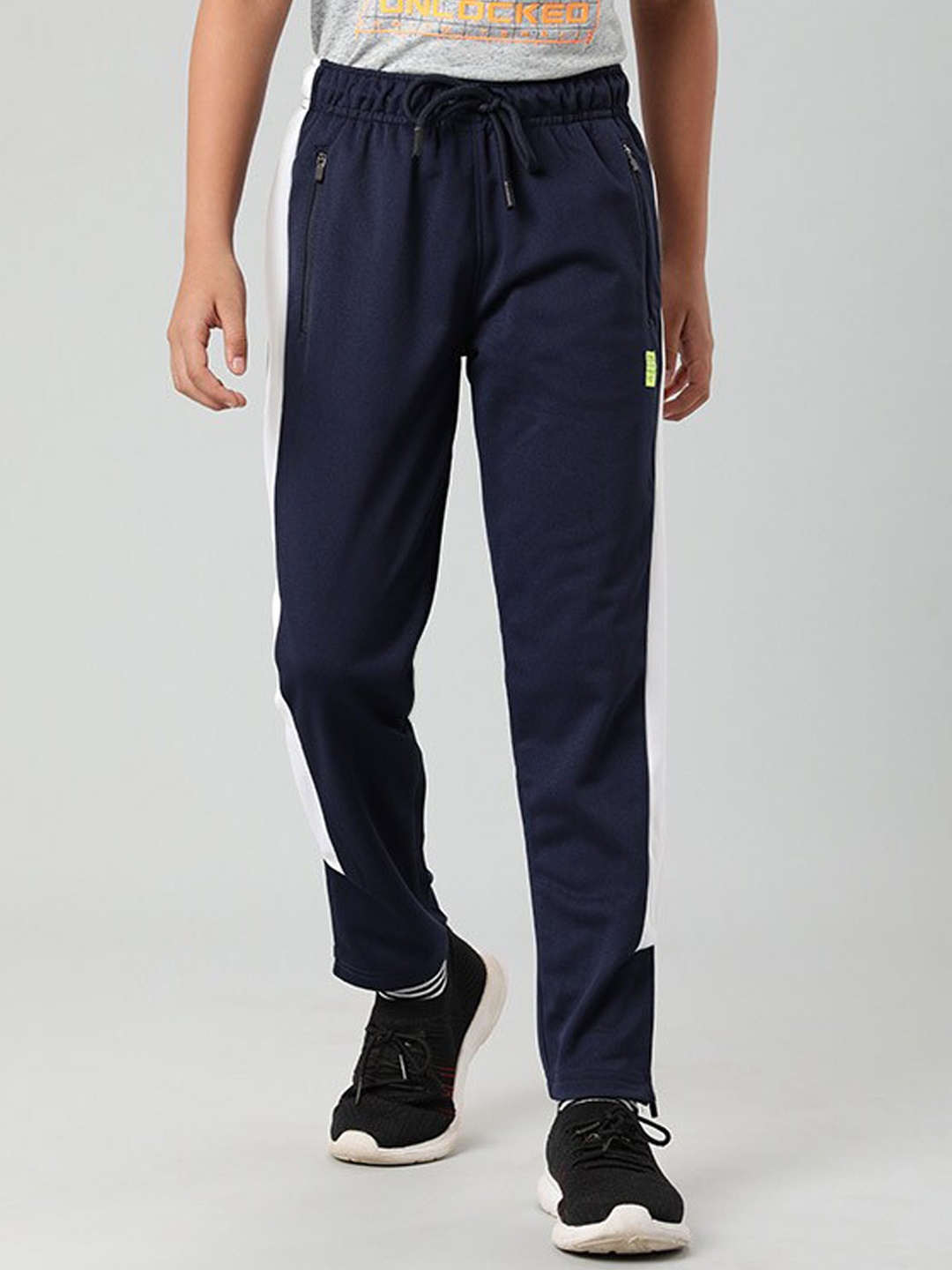 

Indian Terrain Boys Mid-Rise Track Pant, Navy blue