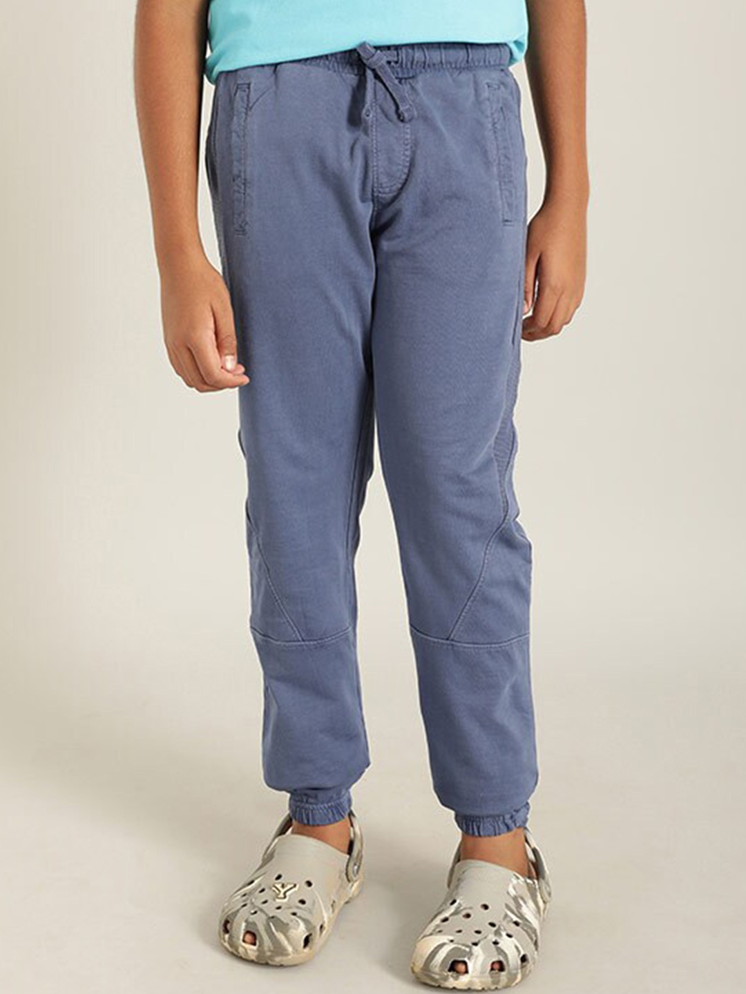 

Indian Terrain Boys Pure Cotton Joggers, Blue