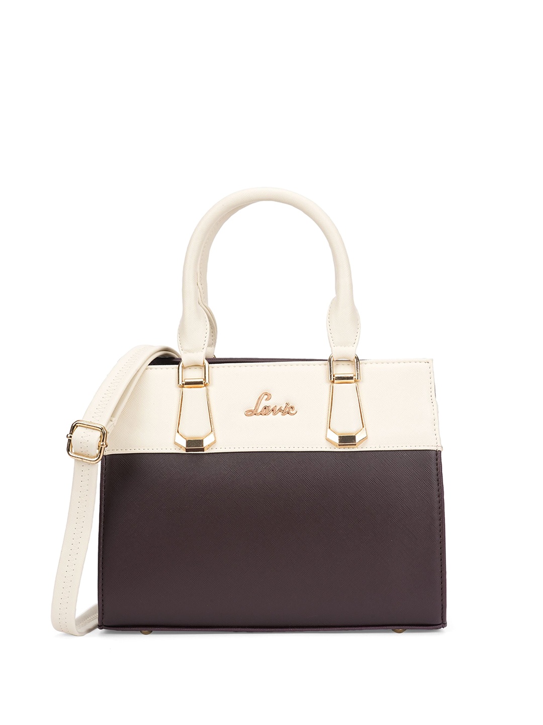 

Lavie Colourblocked Structured Handheld Bag, Purple
