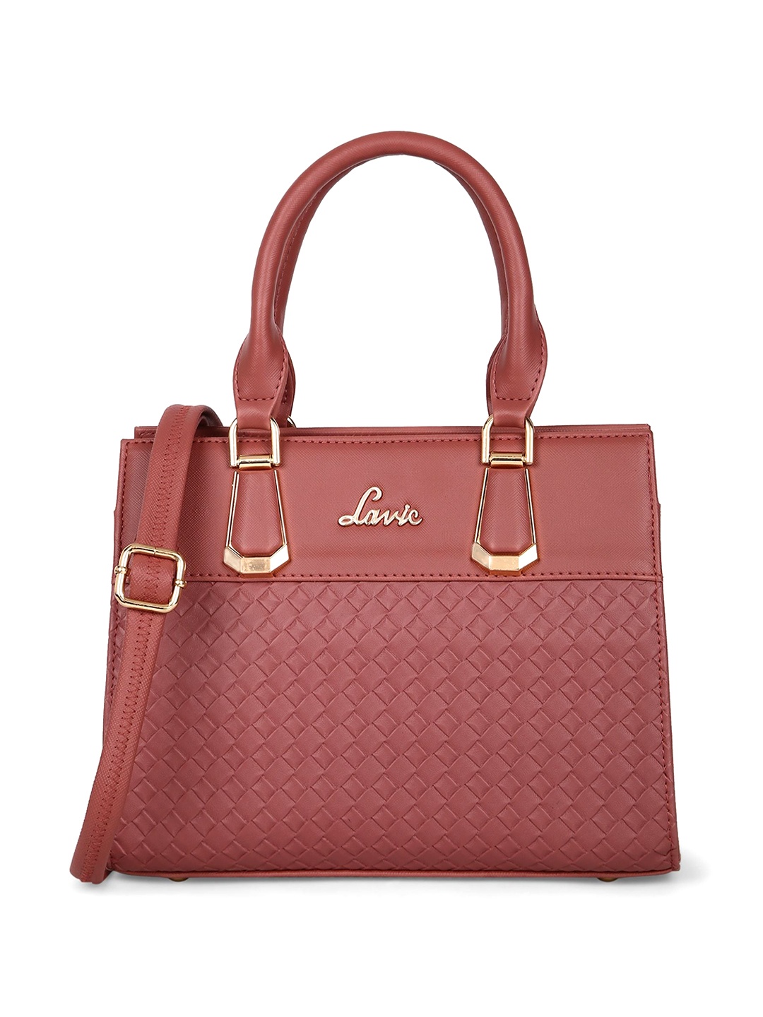 

Lavie Self Design Structured Handheld Bag, Pink