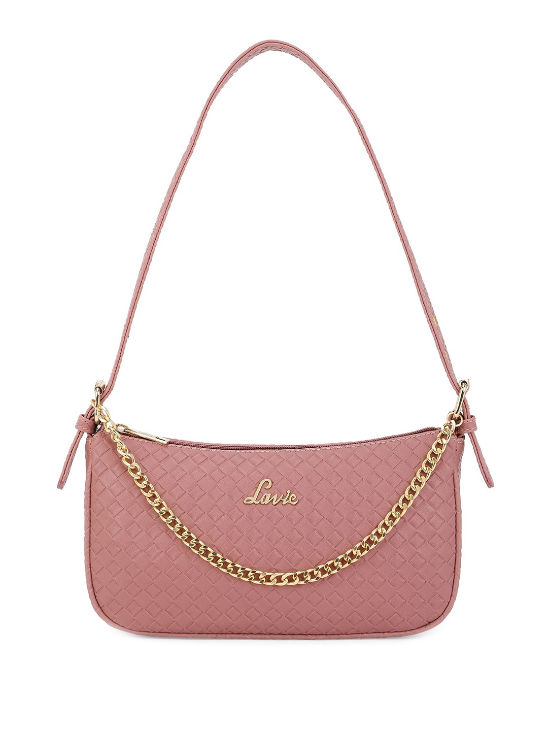 

Lavie Textured Structured Hobo Bag, Pink