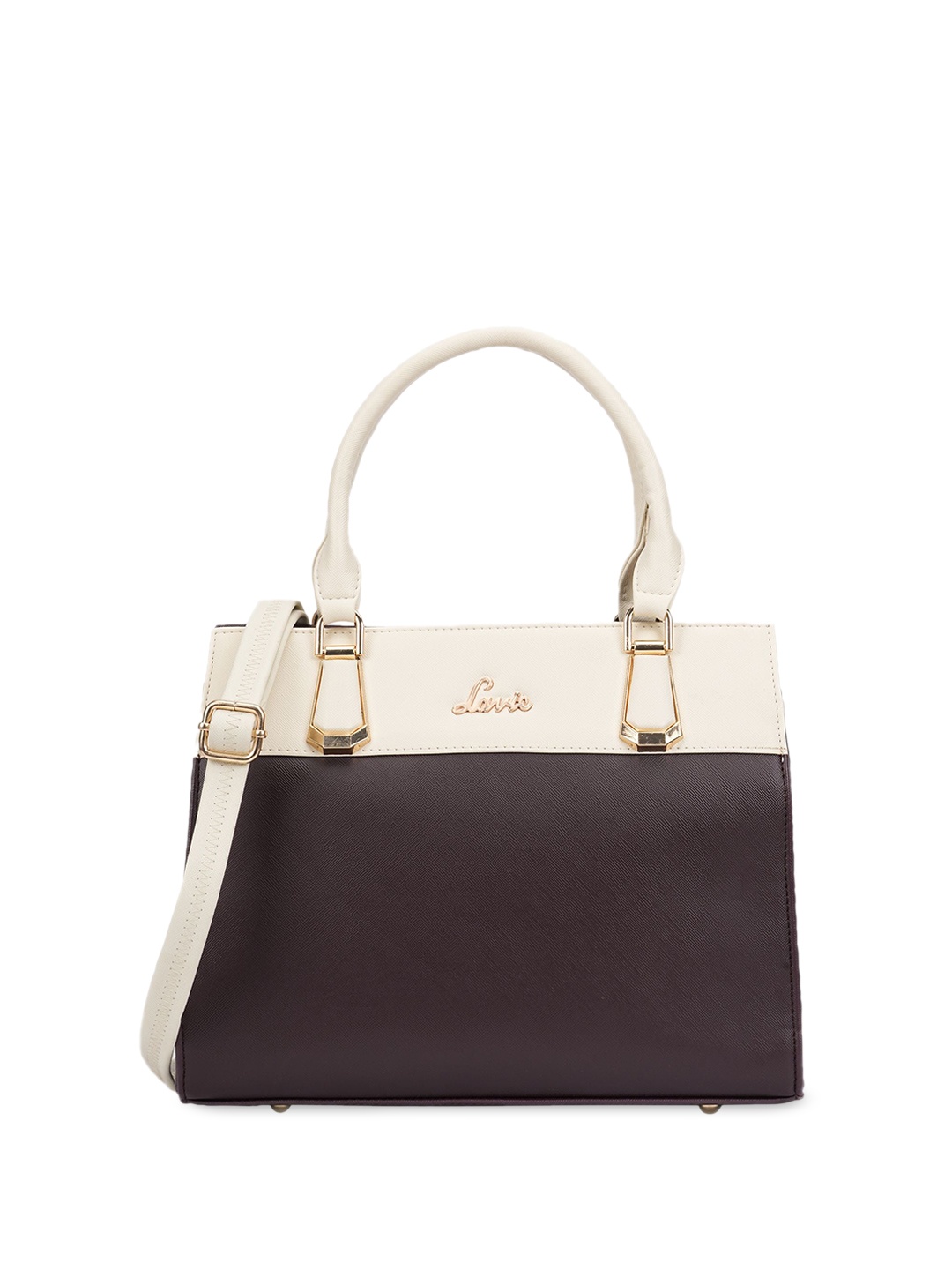 

Lavie Colourblocked Structured Satchel, Purple