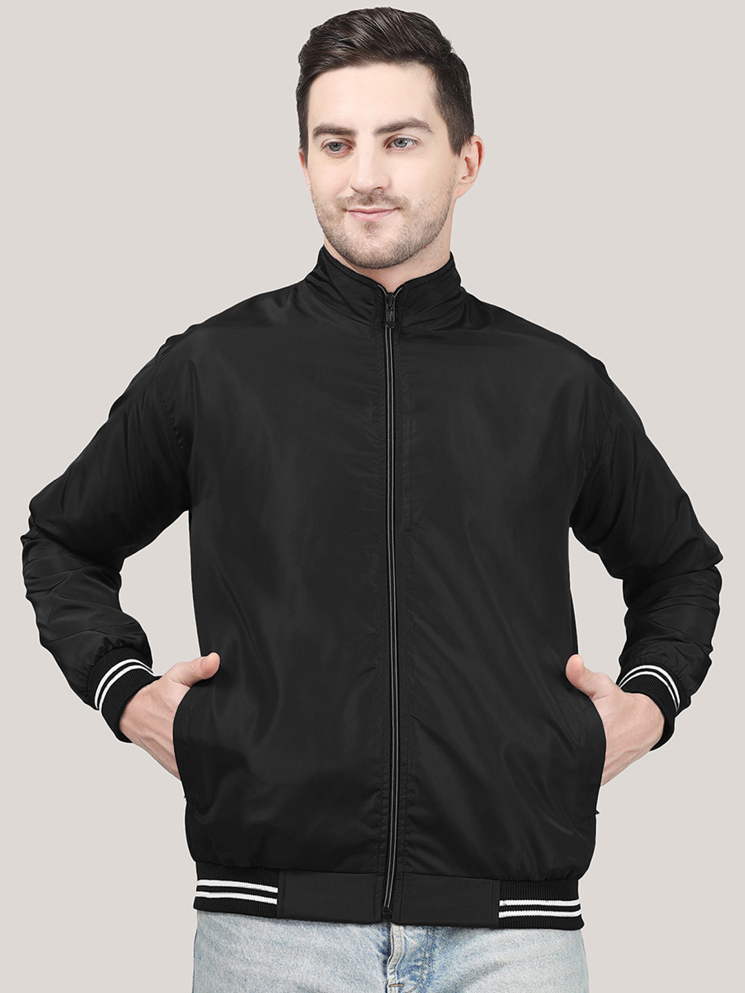 

Greylongg Lightweight Bomber Jacket, Black