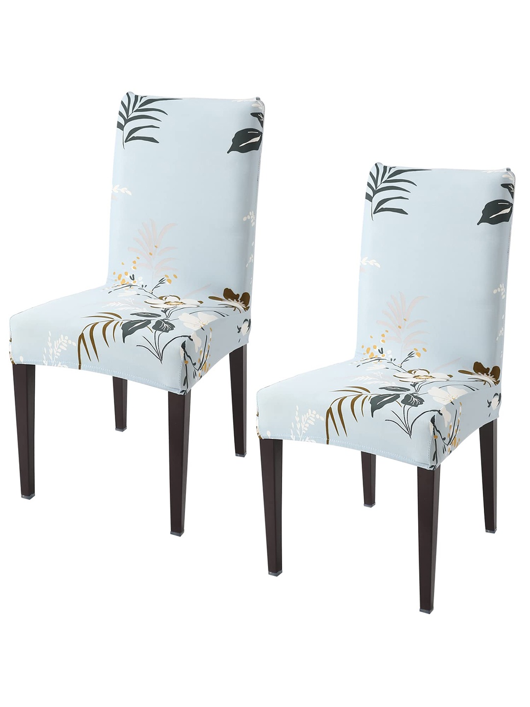 

HOKIPO Blue & White 2 Pieces Printed Stretchable Chair Covers