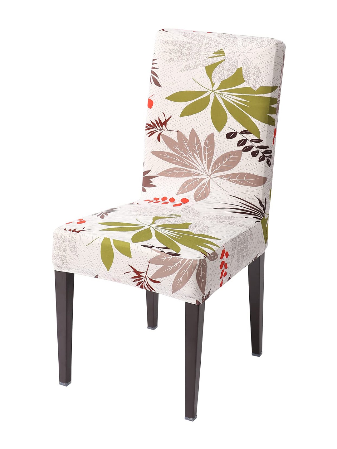 

HOKIPO Off White & Green Printed Stretchable Chair Covers