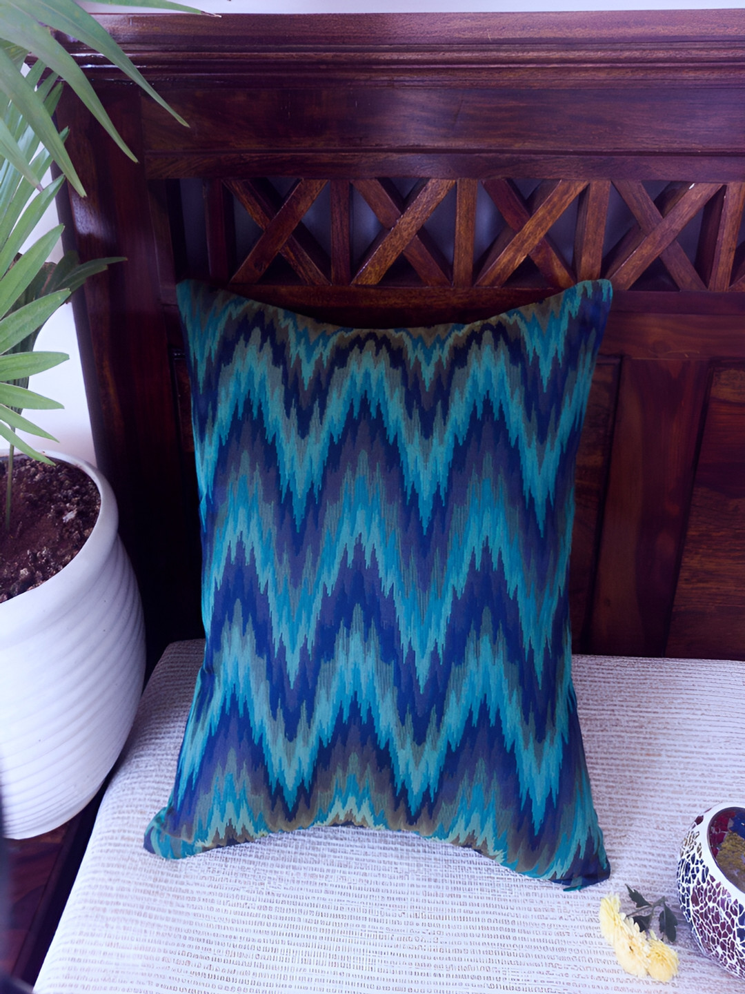 

Frills and More Rustic Heritage Blue Square Cushion Covers