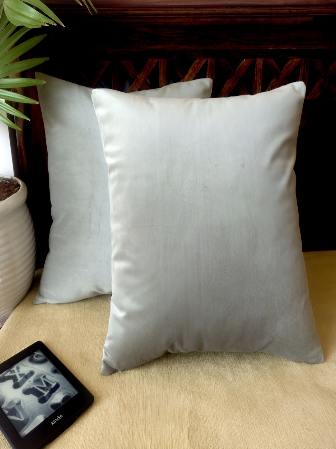 

Frills and More Everyday Classics Grey Velvet Square Cushion Covers