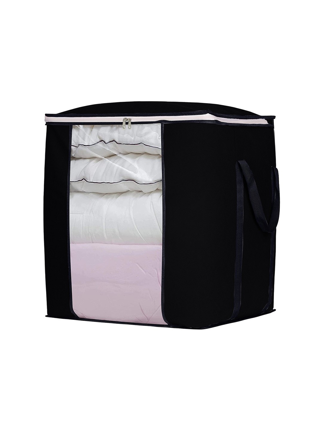 

DOUBLE R BAGS Black Self Design Fabric Organiser