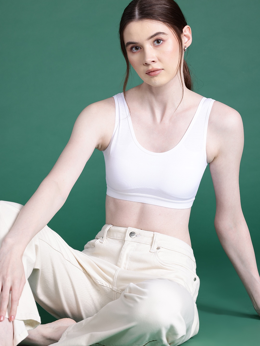 

DressBerry Full Coverage Lightly Padded Bra, White