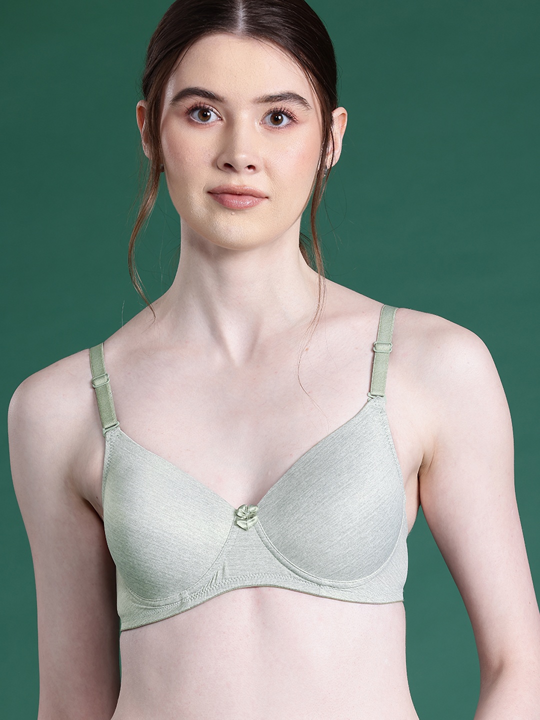 

DressBerry Full Coverage Lightly Padded Bra, Grey