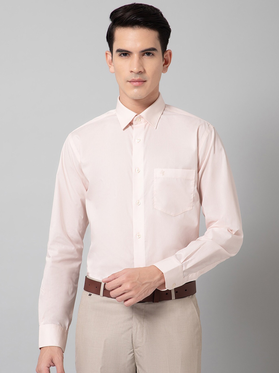 

Cantabil Cotton Comfort Formal Shirt, Peach