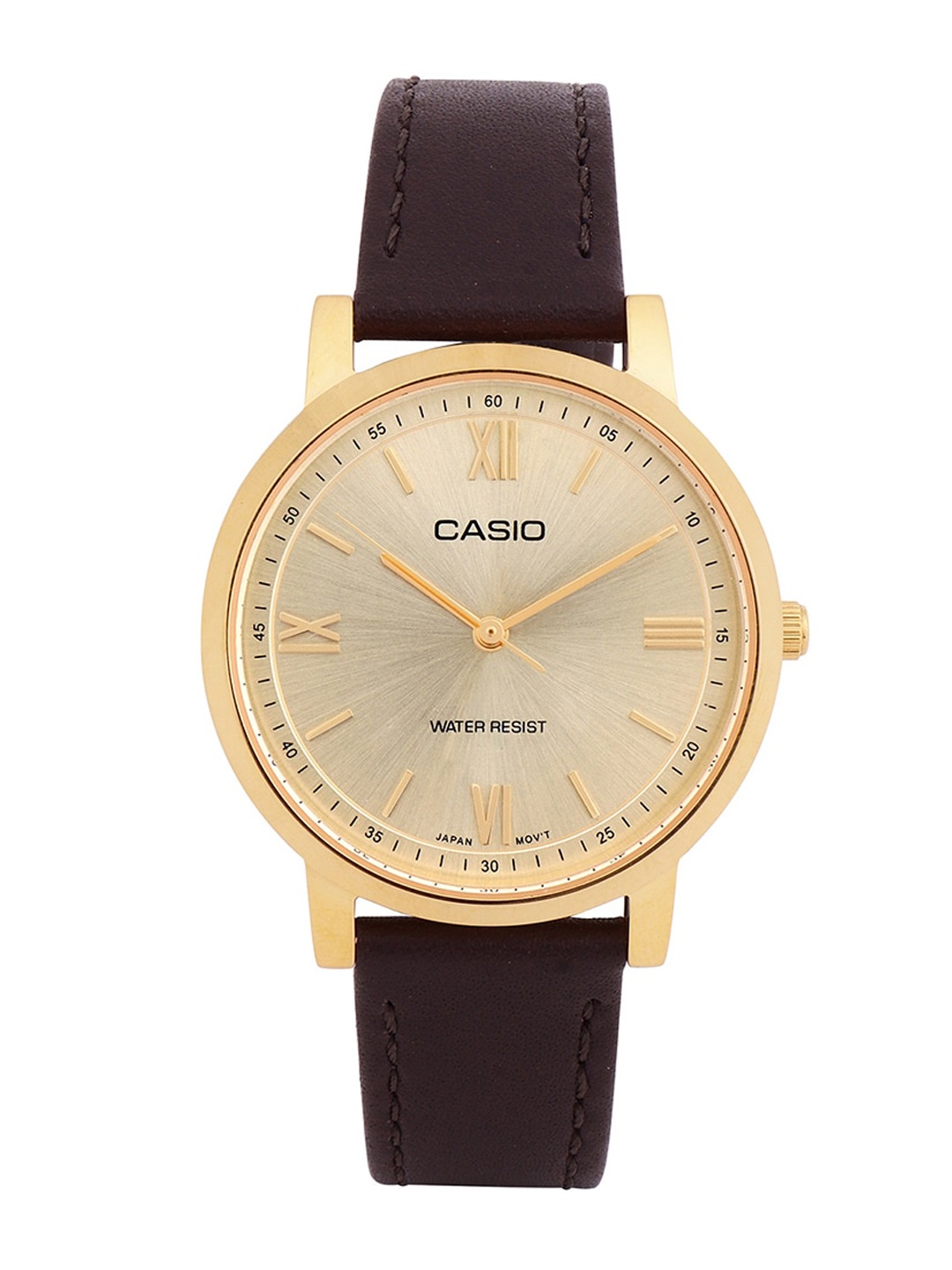 

CASIO Women Leather Straps Water Resistance Analogue Watch A2159, Beige