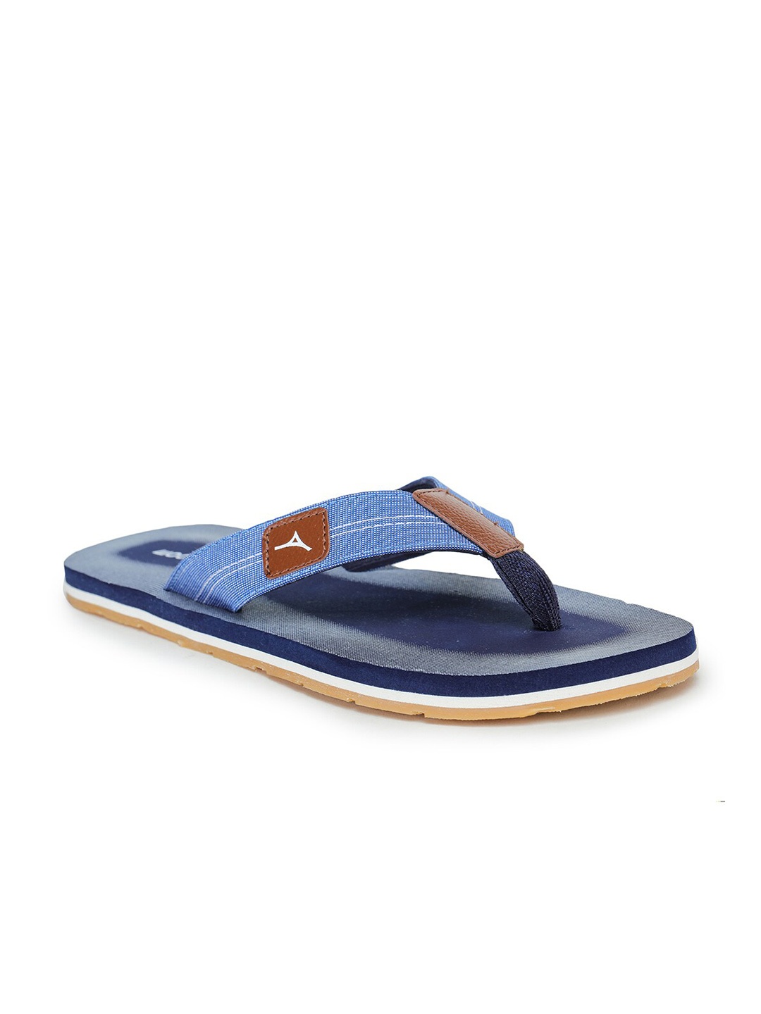 

ABROS Men Textured Thong Flip-Flops, Navy blue