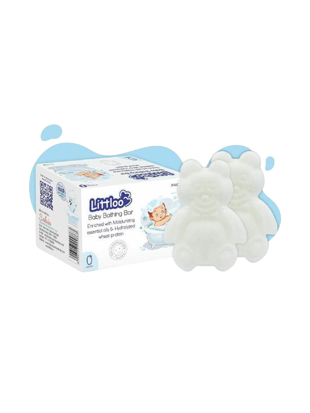 

Littloo Baby Bathing Soap With Hydrolyzed Wheat Protein - 75g, White