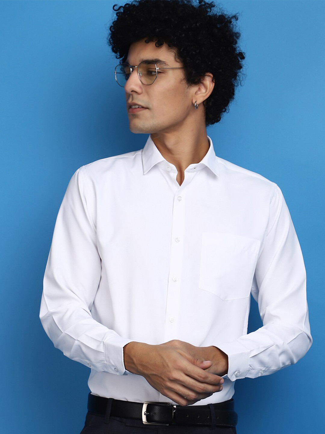 

V-Mart Spread Collar Formal Shirt, White