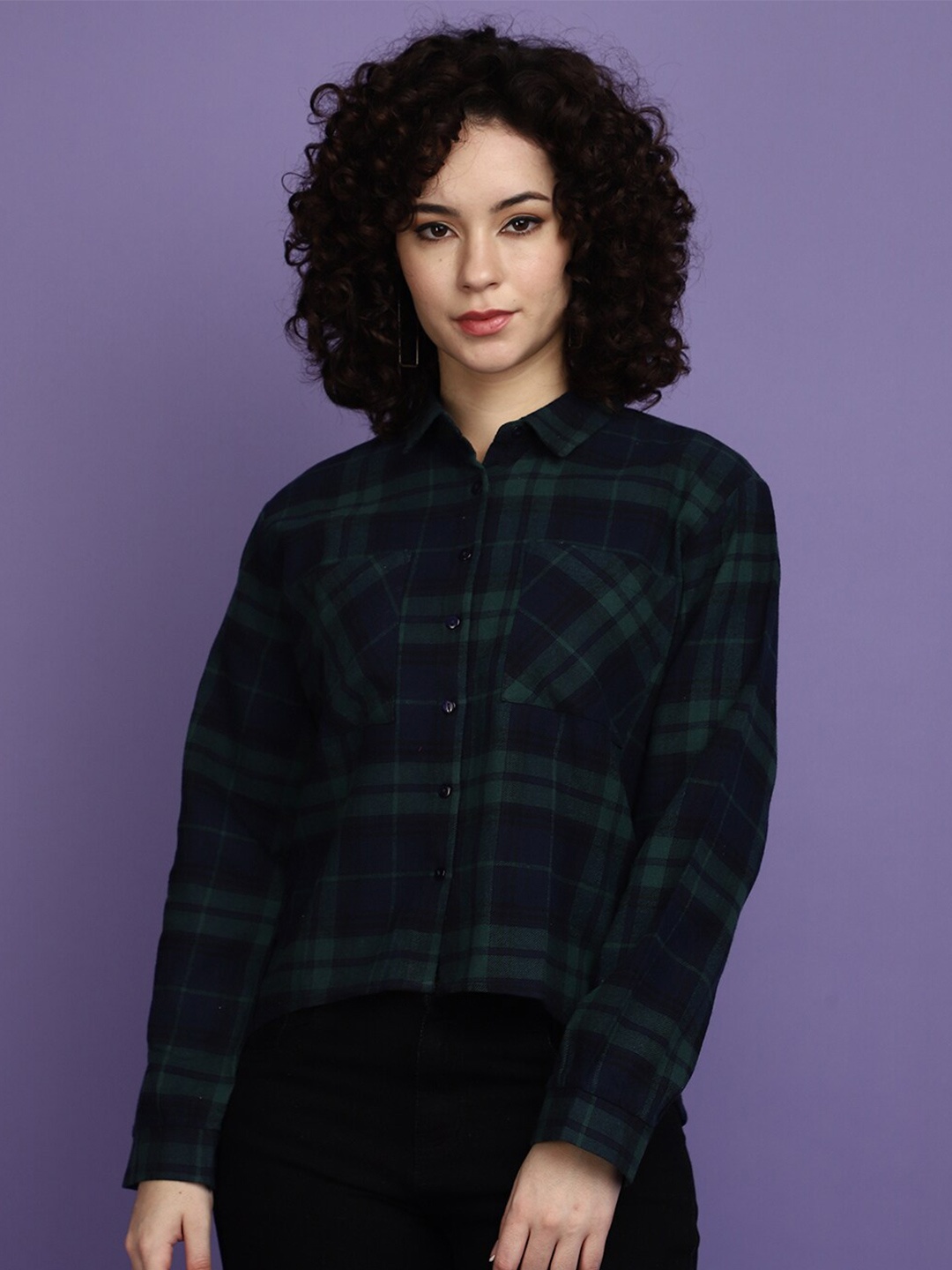 

V-Mart Tartan Checks Casual Shirt, Blue