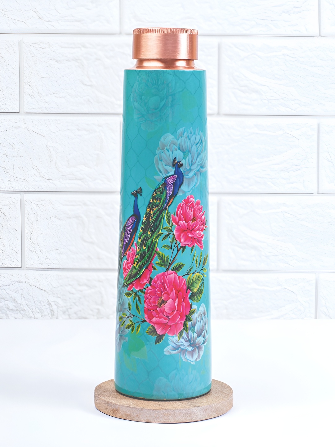 

Strokes by Namrata Mehta Blue & Pink Copper Printed Water Bottle950ml