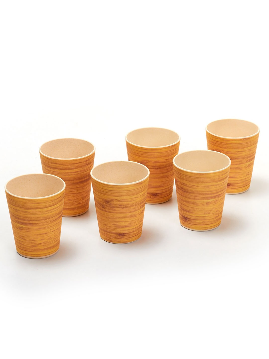 

Red Butler Brown & Off White 6 Pieces Printed Bamboo Dishwasher Safe Tumbler 380 ml