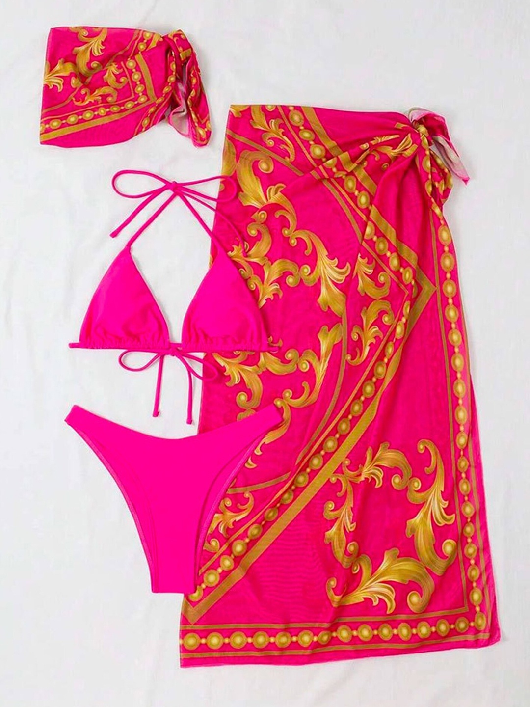 

LULU & SKY Pack Of 4 Printed Swimwear, Rose