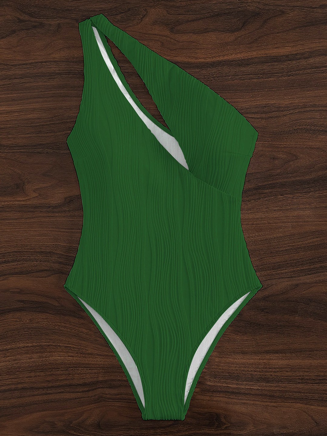 

LULU & SKY One Shoulder Sleeveless Bodysuit, Green