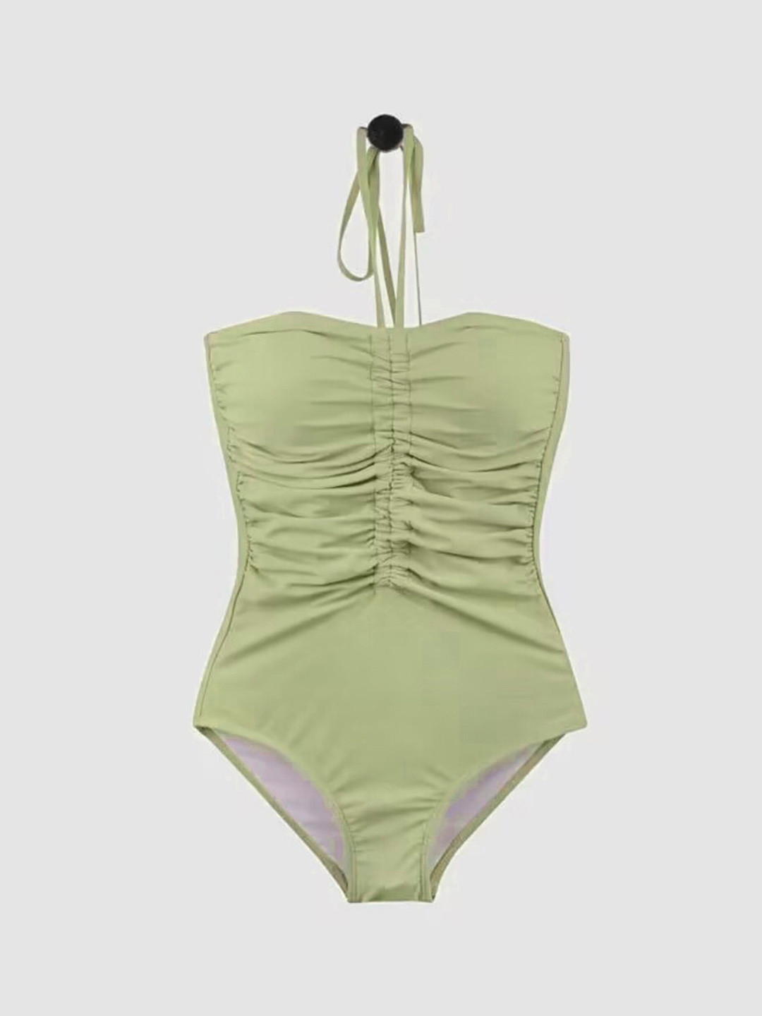 

LULU & SKY Women Halter Neck Sleeveless Bodysuit, Green