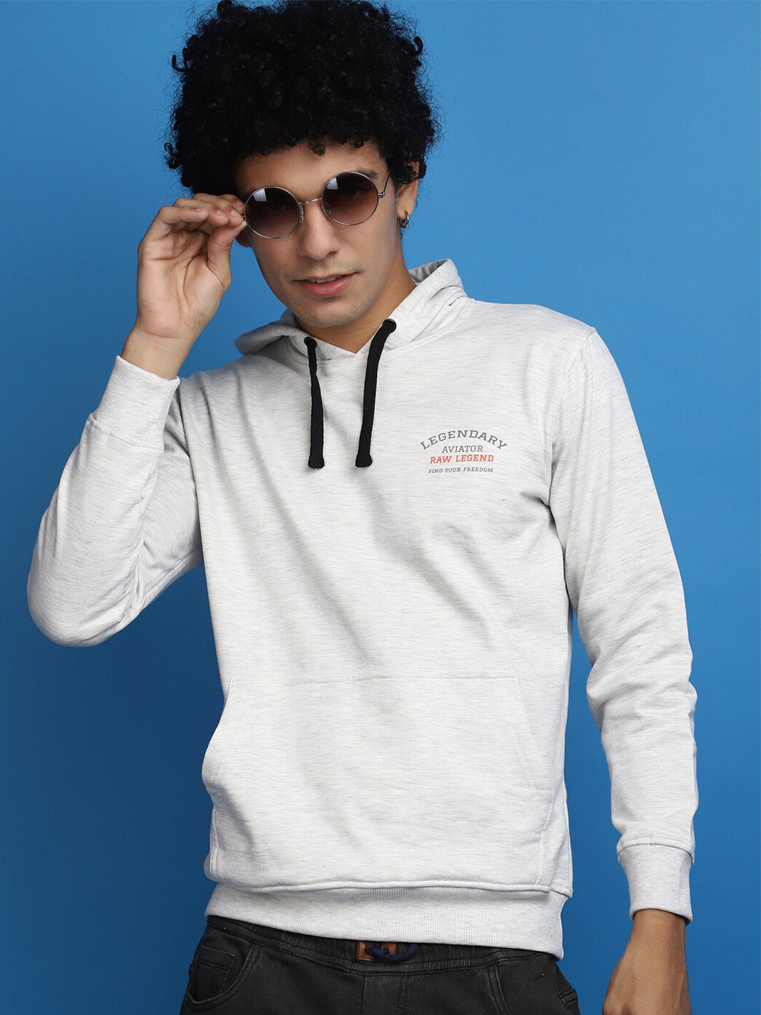 

V-Mart Hooded Cotton Pullover Sweatshirt, Grey
