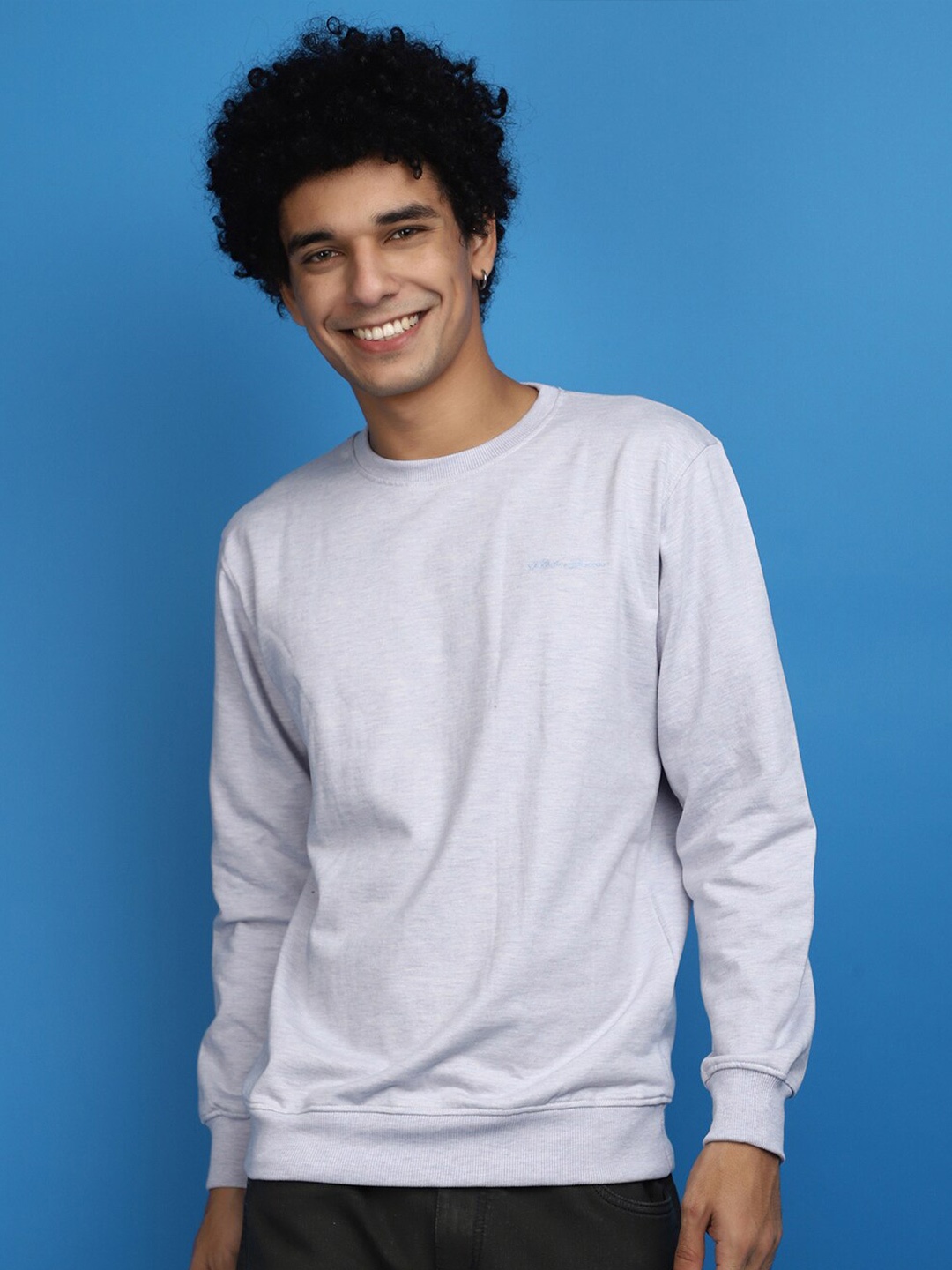

V-Mart Round Neck Cotton Pullover, Blue