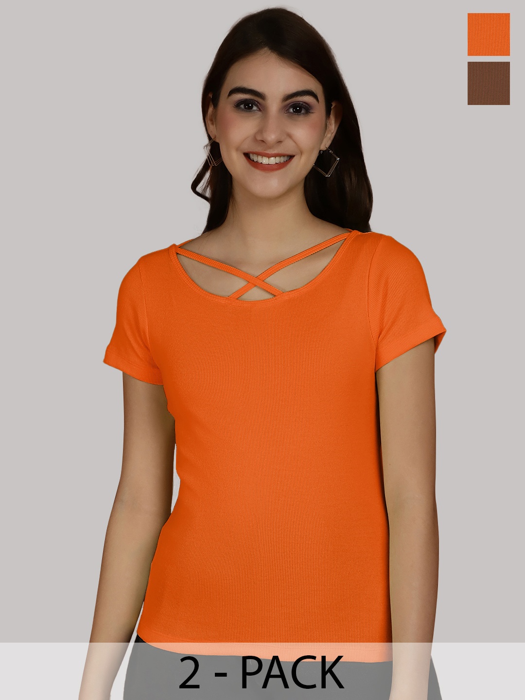 

Friskers Orange & Brown Cotton Top