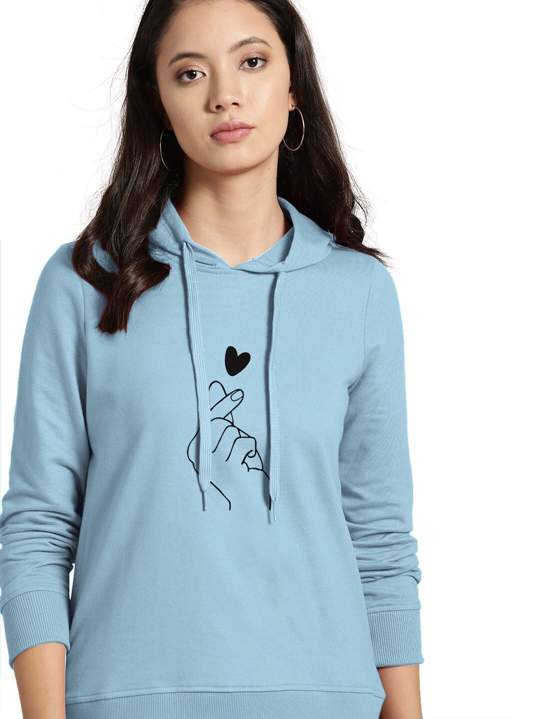 

BAESD Graphic Printed Hooded Cotton Pullover Sweatshirt, Blue
