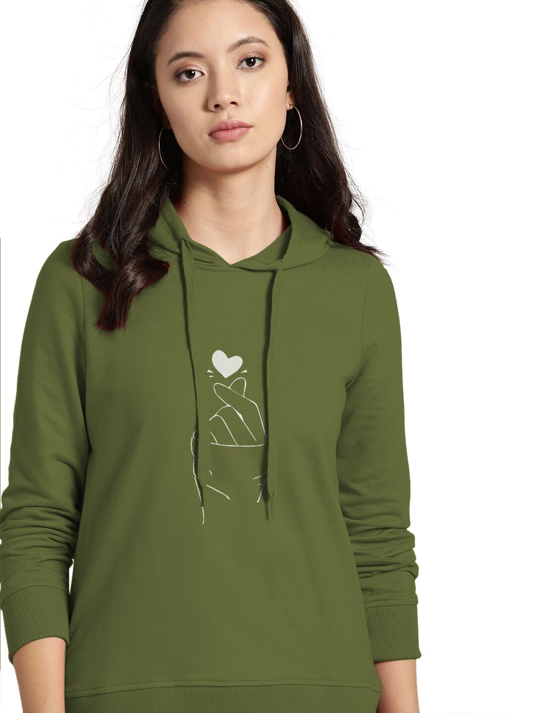

BAESD Graphic Printed Hooded Cotton Pullover Sweatshirt, Green