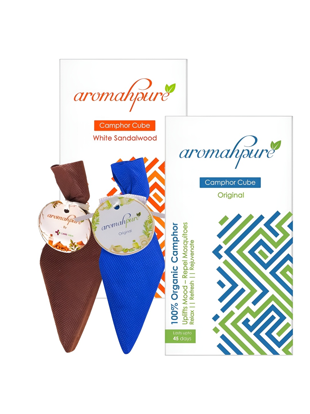 

Aromahpure 2-Pcs Brown & Blue Pure Original & Sandalwood Camphor Cube Fragrance