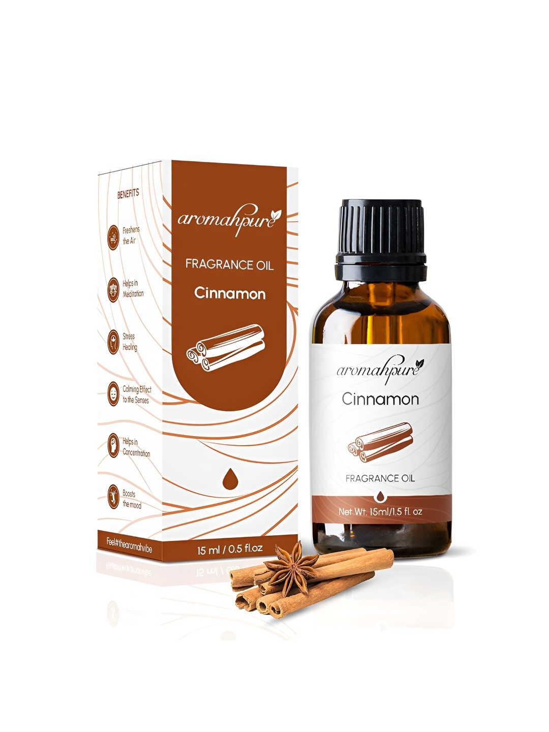

Aromahpure Transparent Cinnamon Fragrance Oil -15 ml