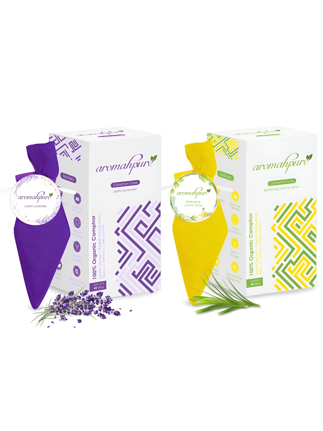 

Aromahpure 2-Pcs Purple & Yellow Home Fragrances