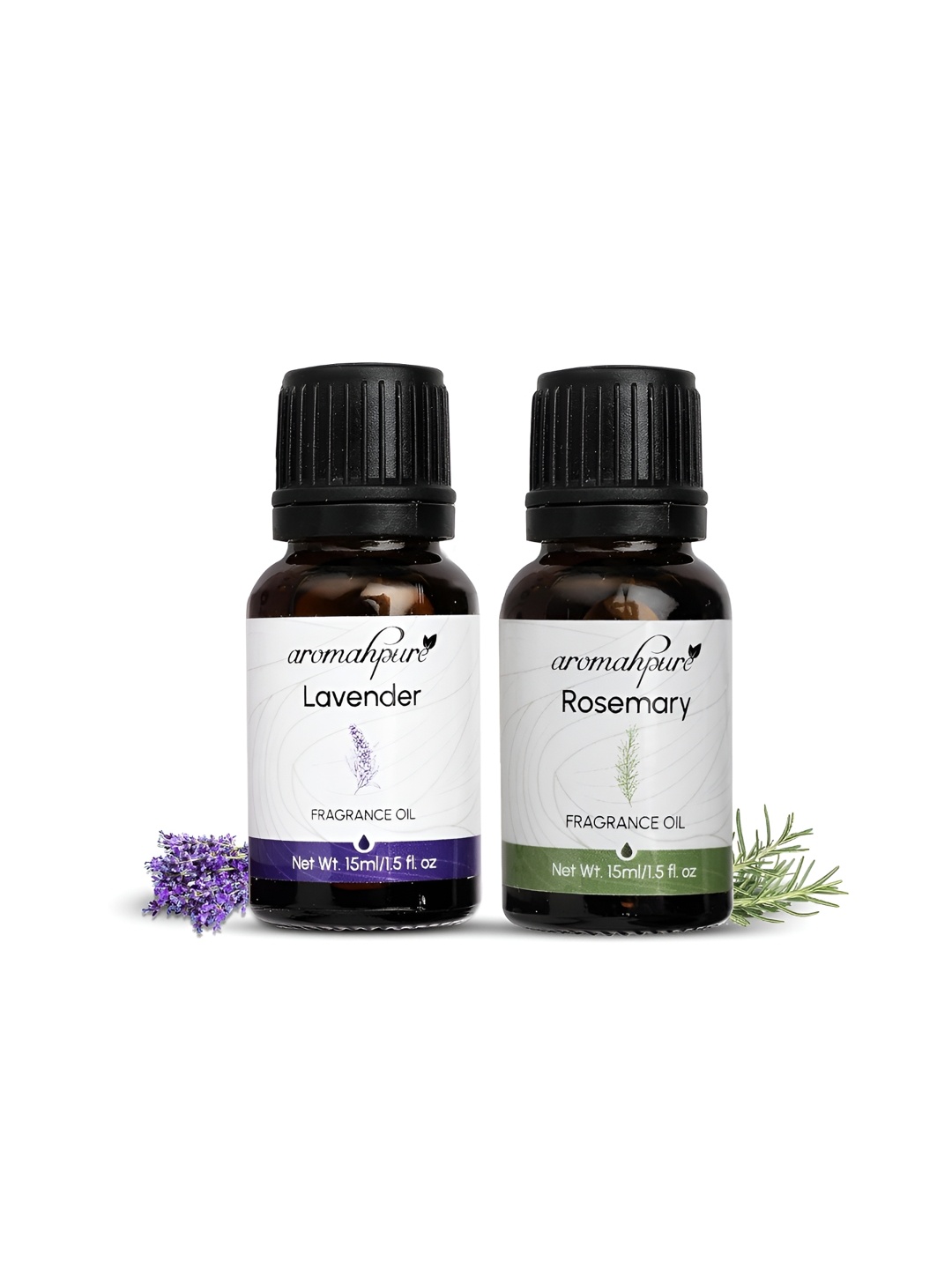 

Aromahpure 2 Pieces Purple & Green Lavender & Rosemary Fragrance Oil 15 ML Each