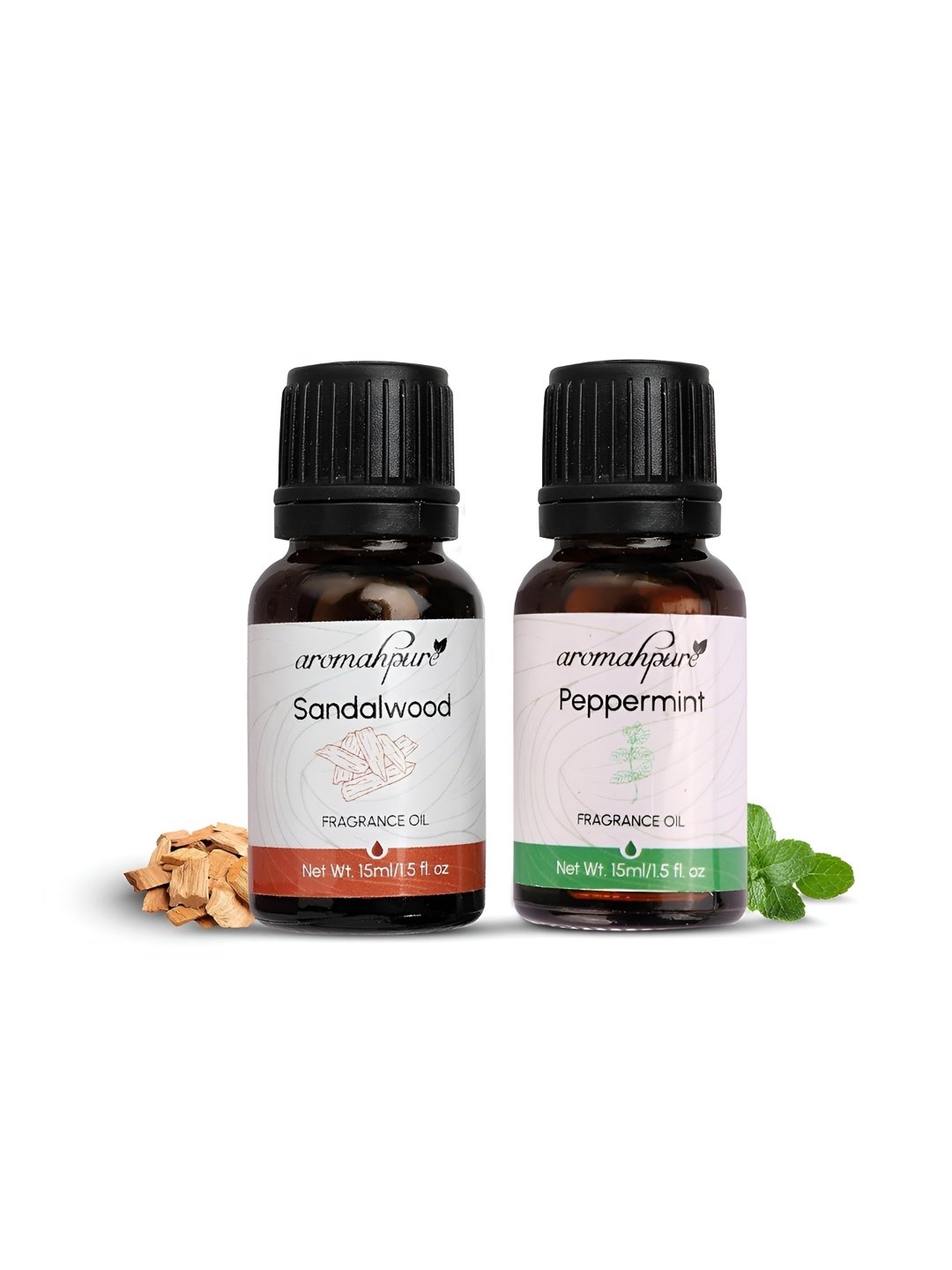 

Aromahpure Orange & Green 2 Pieces Sandalwood & Peppermint Fragrance Oil 30 ml