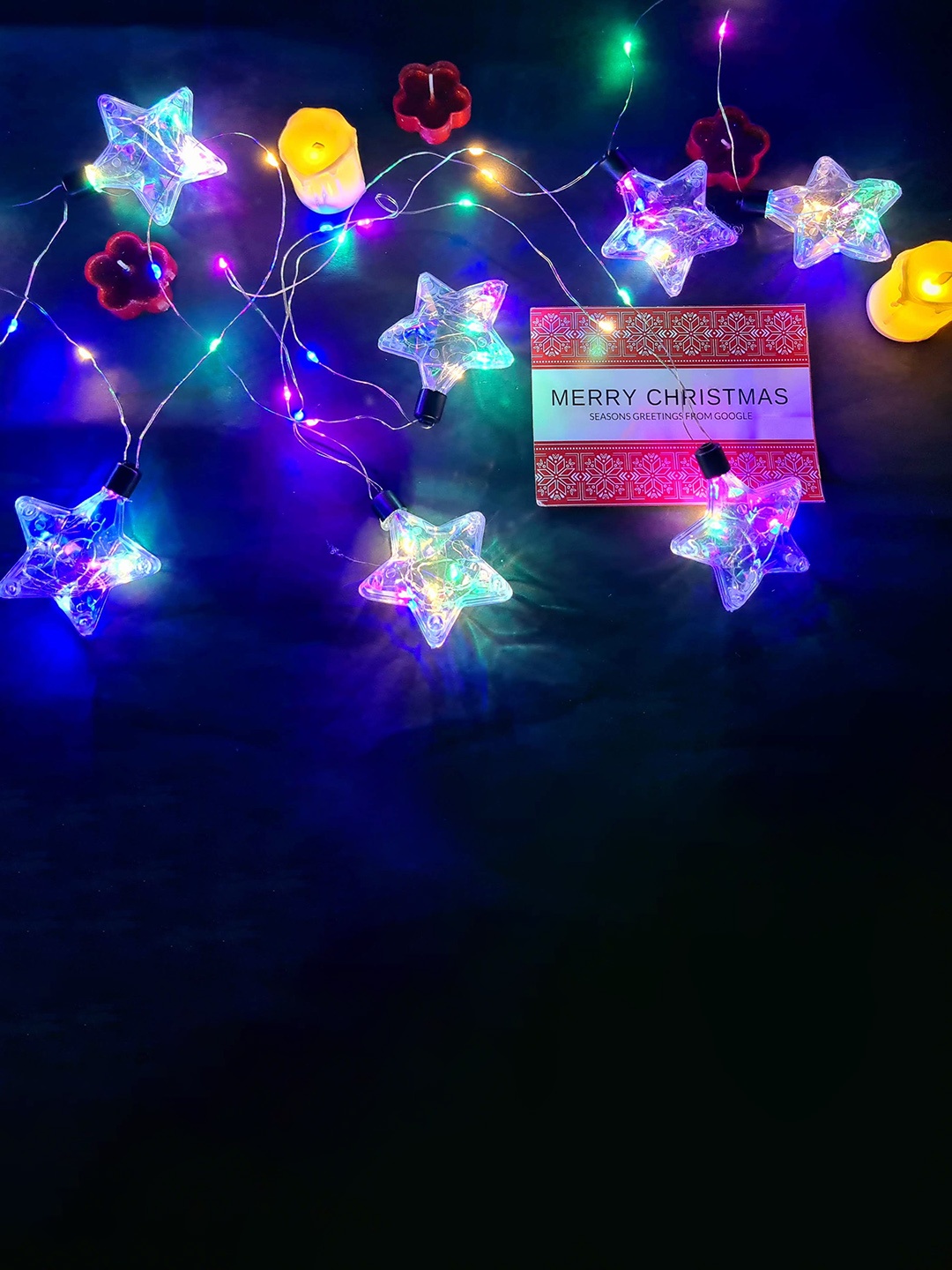 

Glimmer Lightings Blue & Purple Fairy Star String Lights