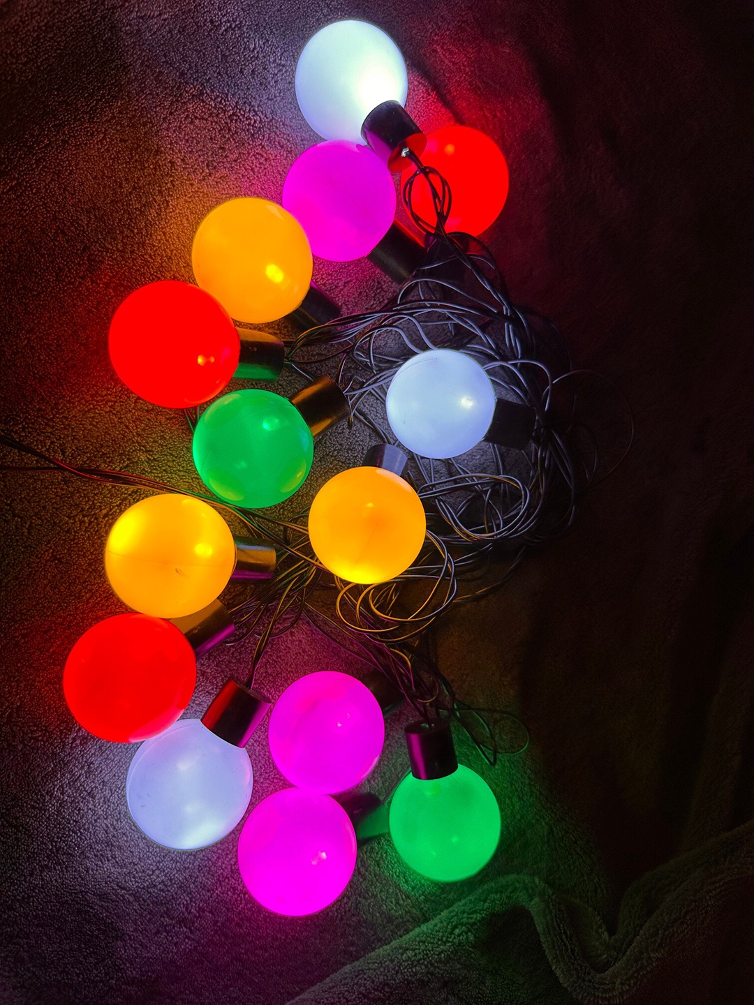 

Glimmer Lightings Yellow & Red Big Bulb String Lights