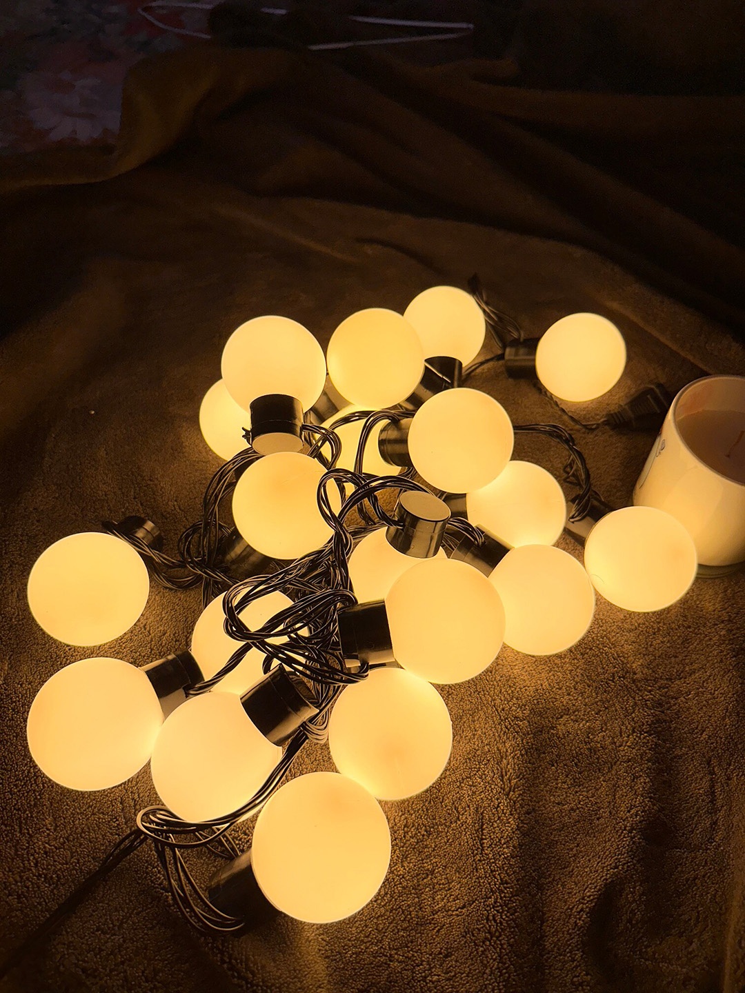 

Glimmer Lightings Yellow Ball String Lights