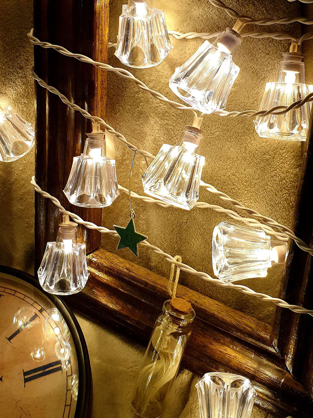 

Glimmer Lightings Off White Crystal Dome String Lights