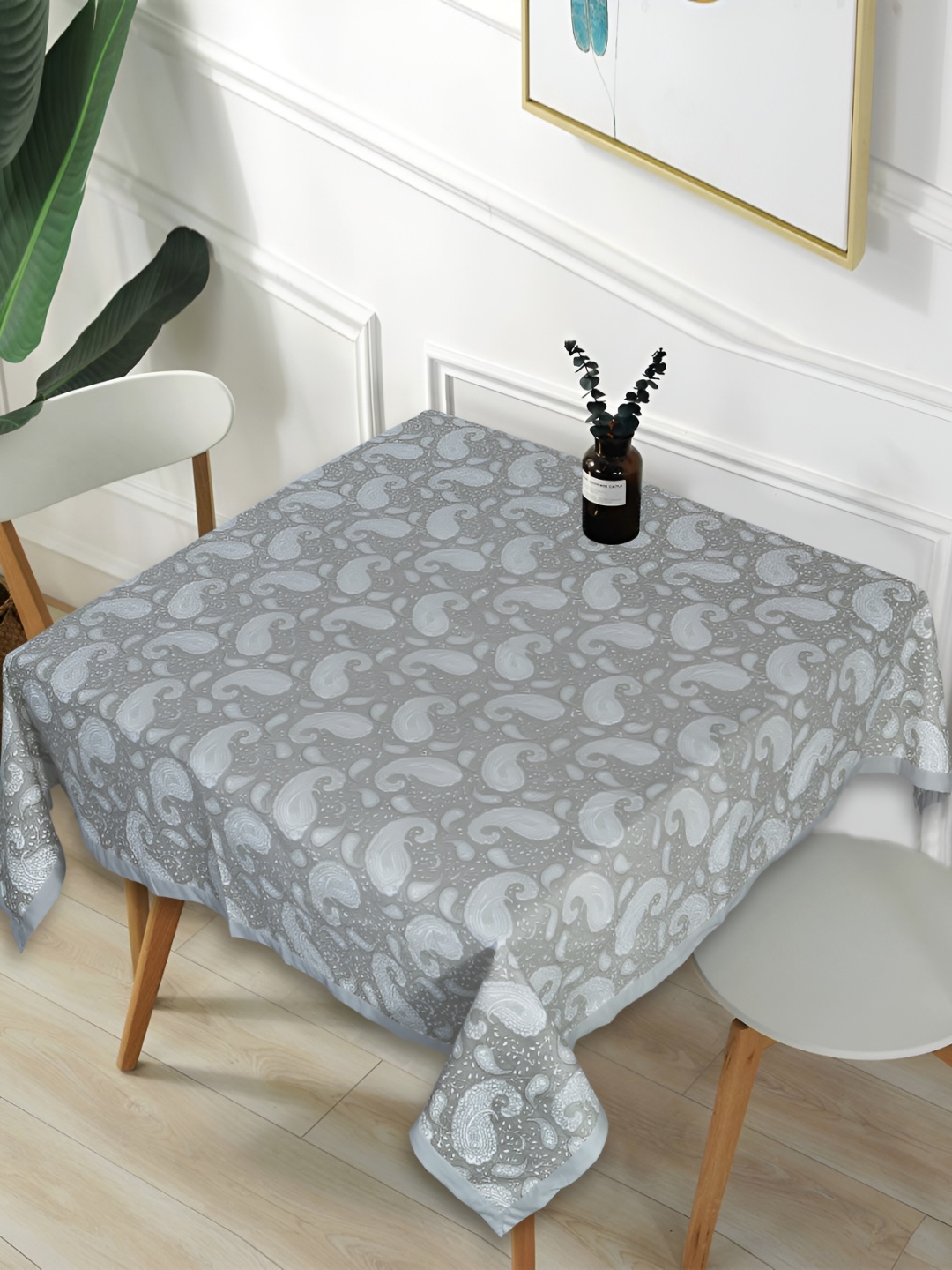 

Texstylers Grey Anti-Slip Cotton 4-Seater Table Cover