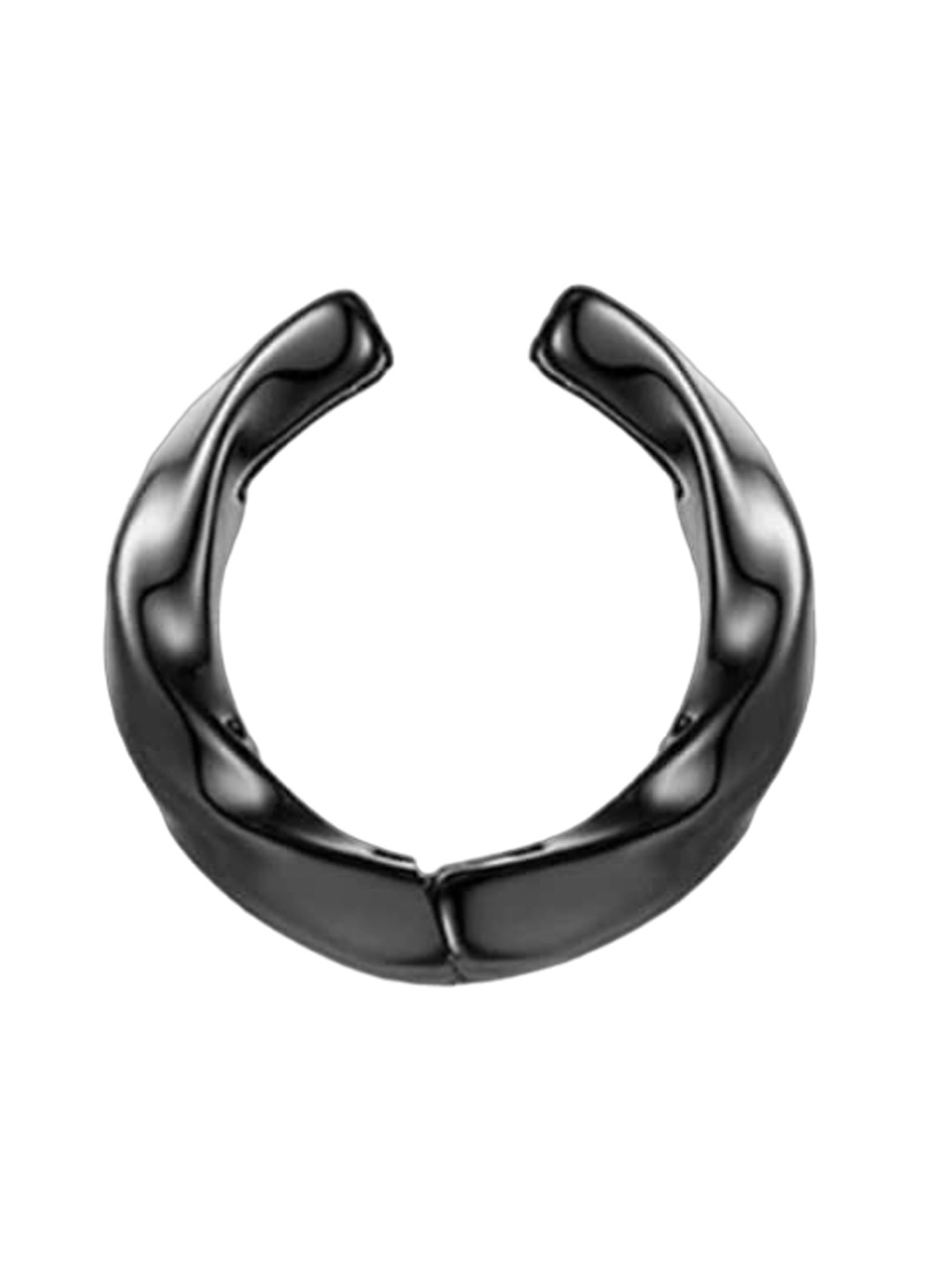 

WROGN Copper Hoop Earrings, Black