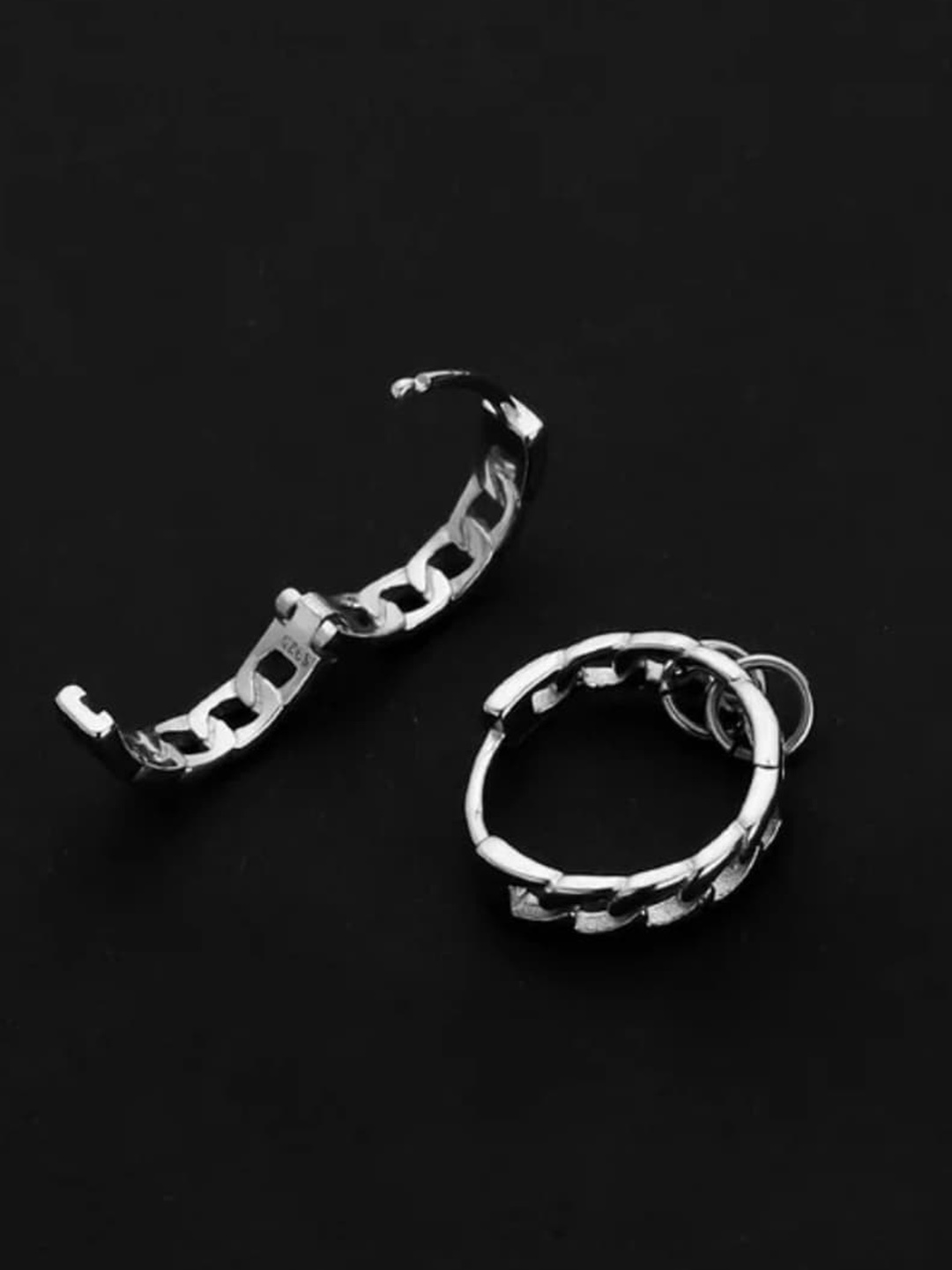 

WROGN Copper Hoop Earrings, Silver