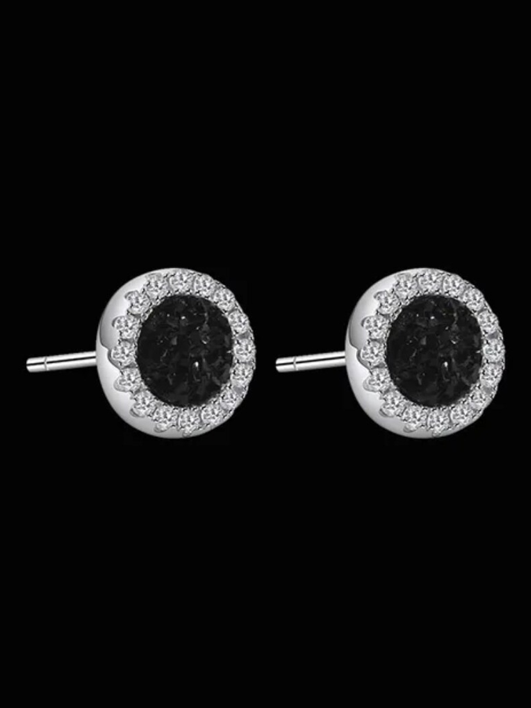 

WROGN Men Stone Studded Stainless Steel Studs Earrings, Silver