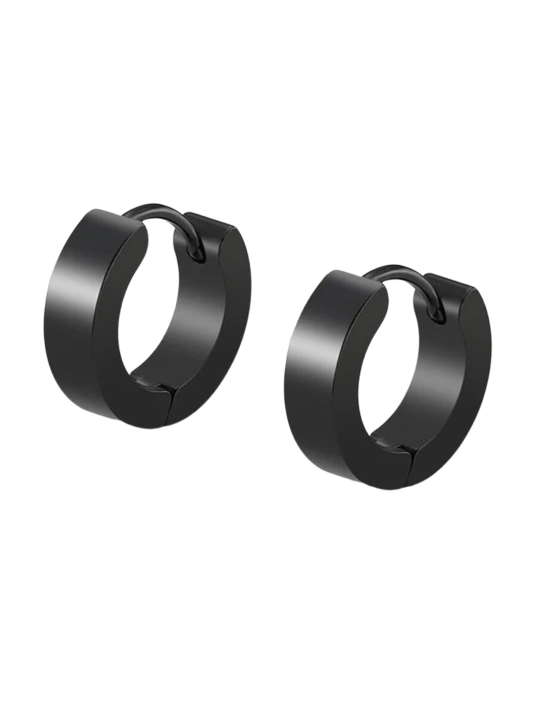 

WROGN Circular Hoop Earrings, Black