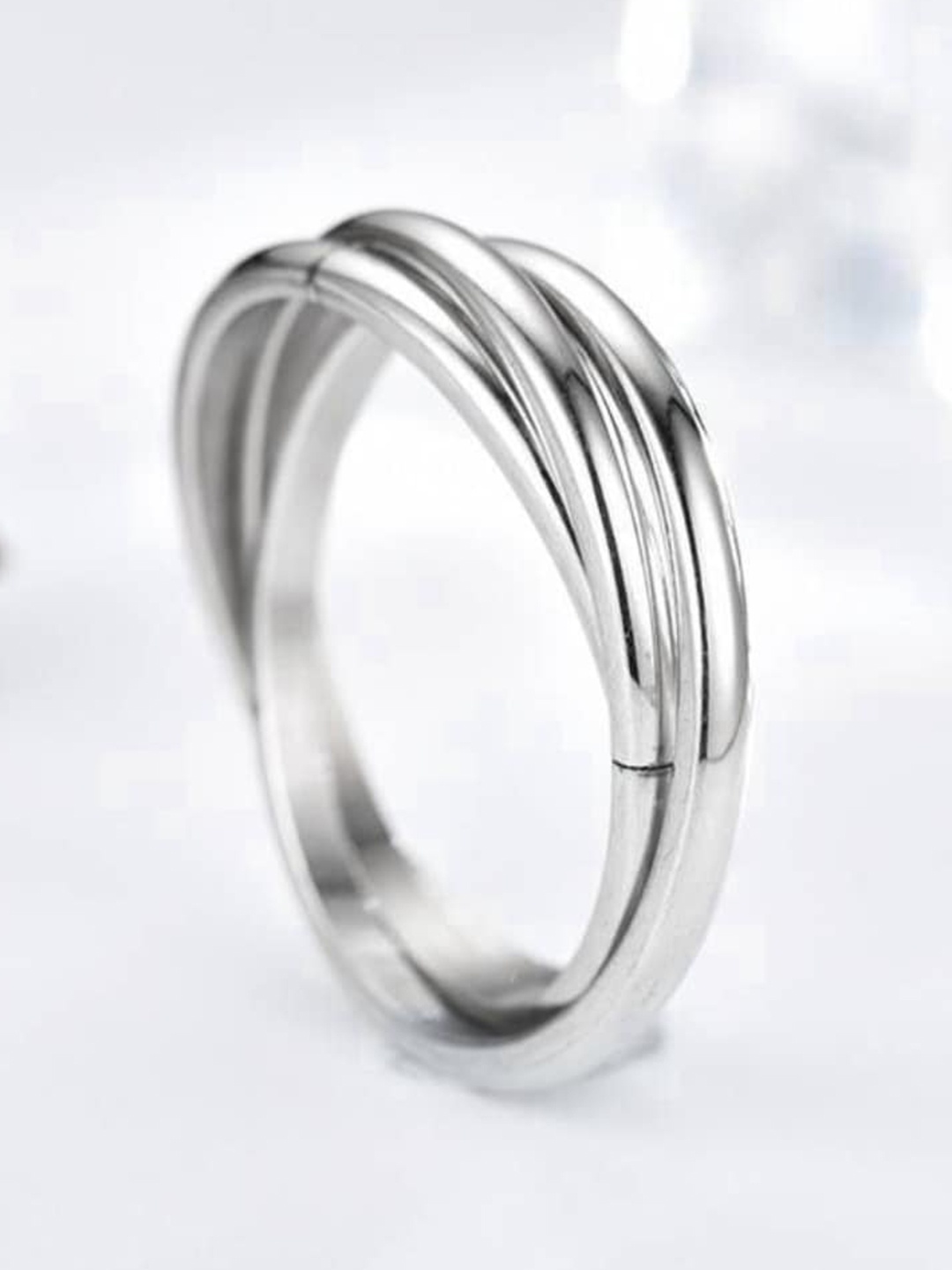 

WROGN Men Geometric Shaped Finger Ring, Silver