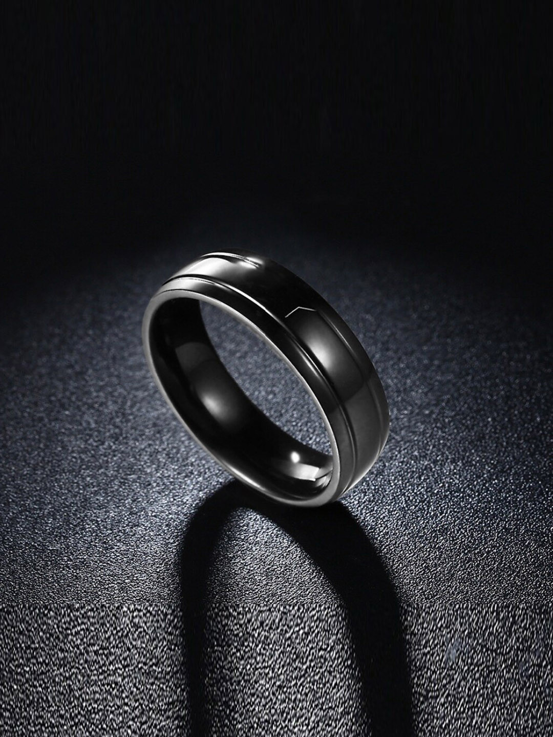 

WROGN Men Stainless Steel Vintage Finger Ring, Black