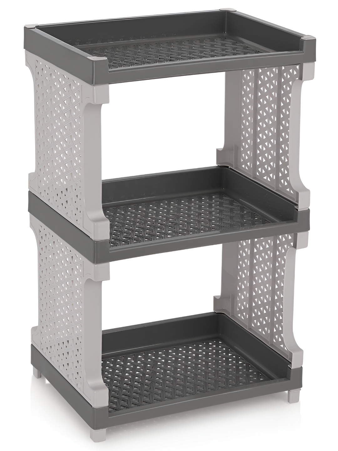 

NABHYA Grey 2 Layered Rectangle Shelf Rack